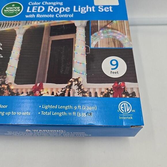 Winter Wonder‎ Lane 9' Color Changing LED Rope Light with Remote Control 2 Boxes - Picture 4 of 10